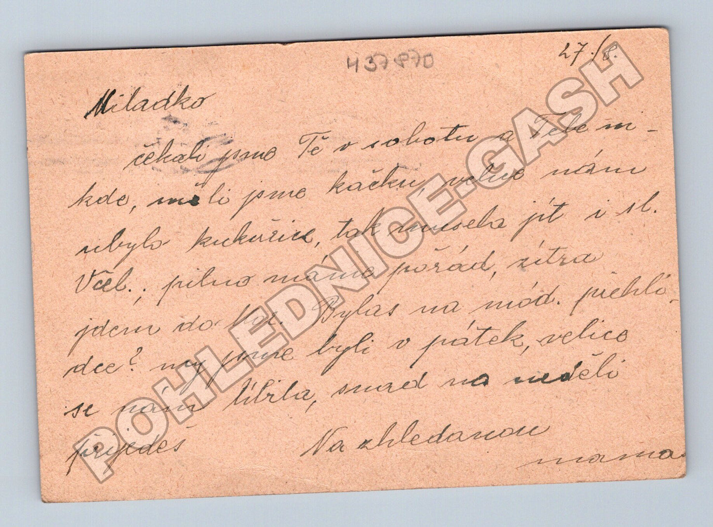 Pohlednice bez motivu s adresou a známkami 1953 (M37870)