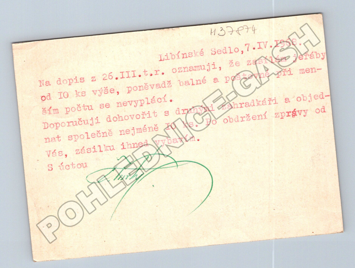 Pohlednice poštovní dopisnice Gottwald 1968 (M37874)