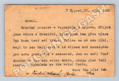 Pohlednice Kyjov odeslaná 1928 (M37878)