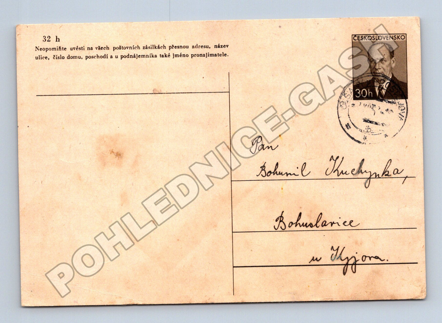 Pohlednice Československo portrét razítko 1931 (M37879)