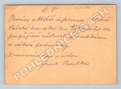 Pohlednice zpráva o mlýnu Líšeň 1937 (M37880)