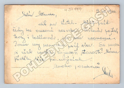 Pohlednice Wohnlager Postelberg Brno 1944 (M37887)