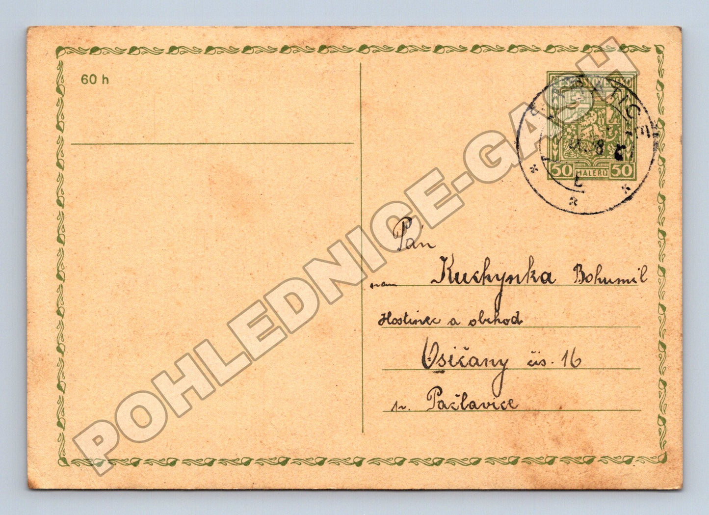 Pohlednice Hostěrádky bez motivu 1935 (M37888)
