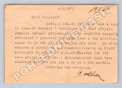 Pohlednice Korespondenční lístek Kyjov 1918 (M37889)
