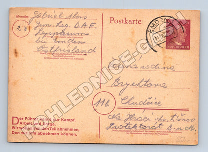Pohlednice II. světová válka Protektorát Vánoce 1944 (M37894)