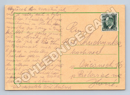 Pohlednice s ručně psaným textem (M37895)