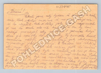 Pohlednice s ručně psaným textem (M37895)