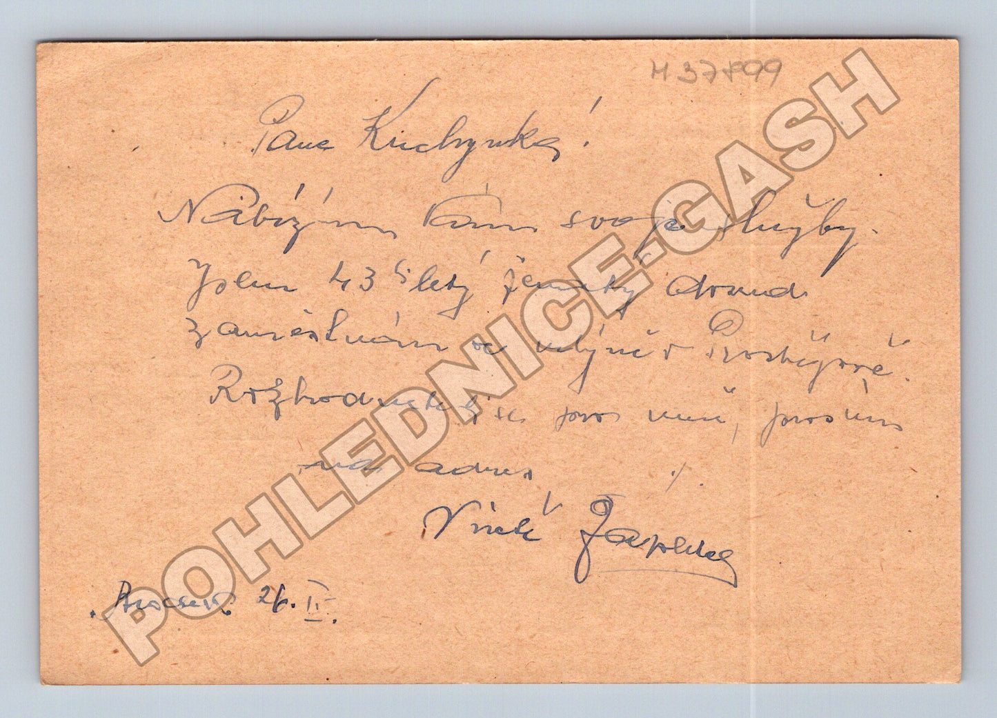 Pohlednice Československo korespondenční 1926 (M37899)