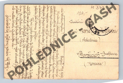 Pohlednice Praha Staroměstská mostecká věž 1919 (M379)