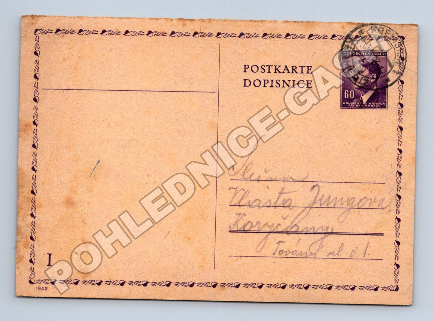 Pohlednice Německo Protektorát Čechy Morava 1942 (M37900)