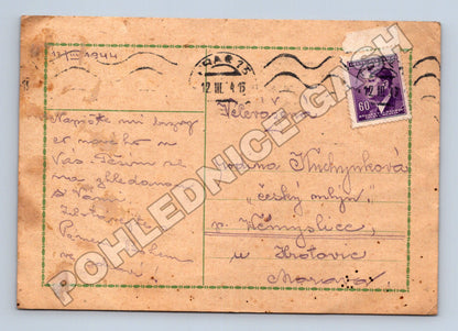 Pohlednice Protektorát prázdná Čáslav 1945 (M37901)