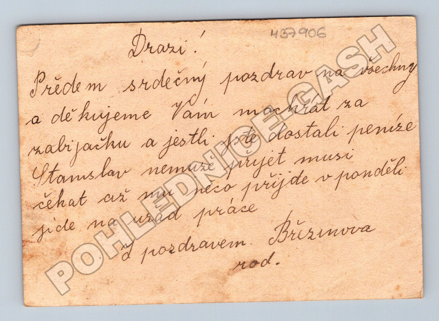 Pohlednice Bohuslavice u Kyjova korespondenční (M37906)