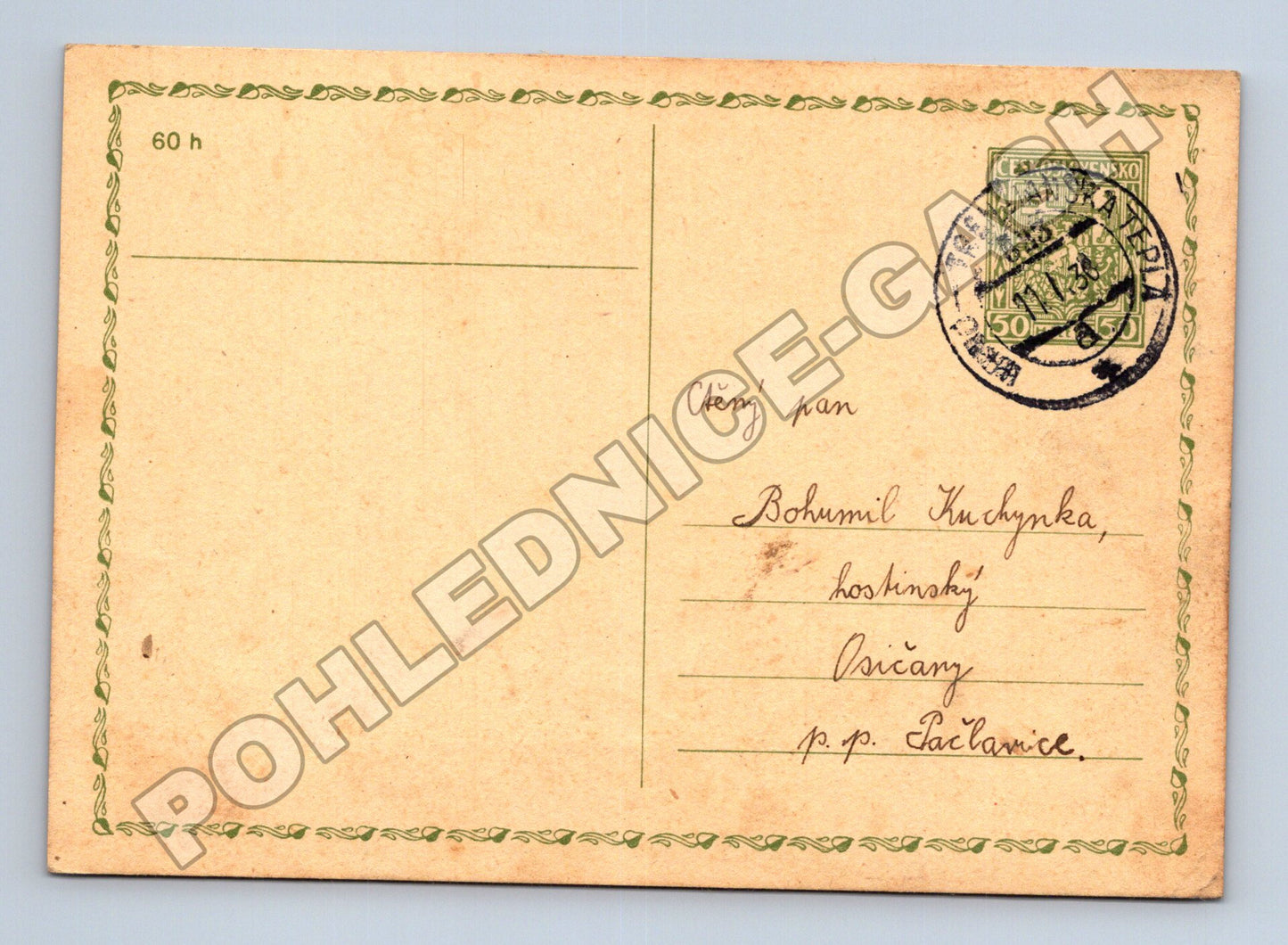 Pohlednice Kroměříž Osíčany 1930 (M37909)