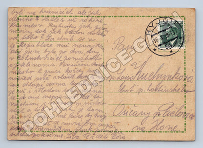 Pohlednice Osicany dopis 1913 (M37918)