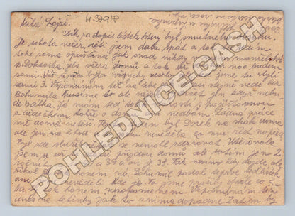 Pohlednice Osicany dopis 1913 (M37918)
