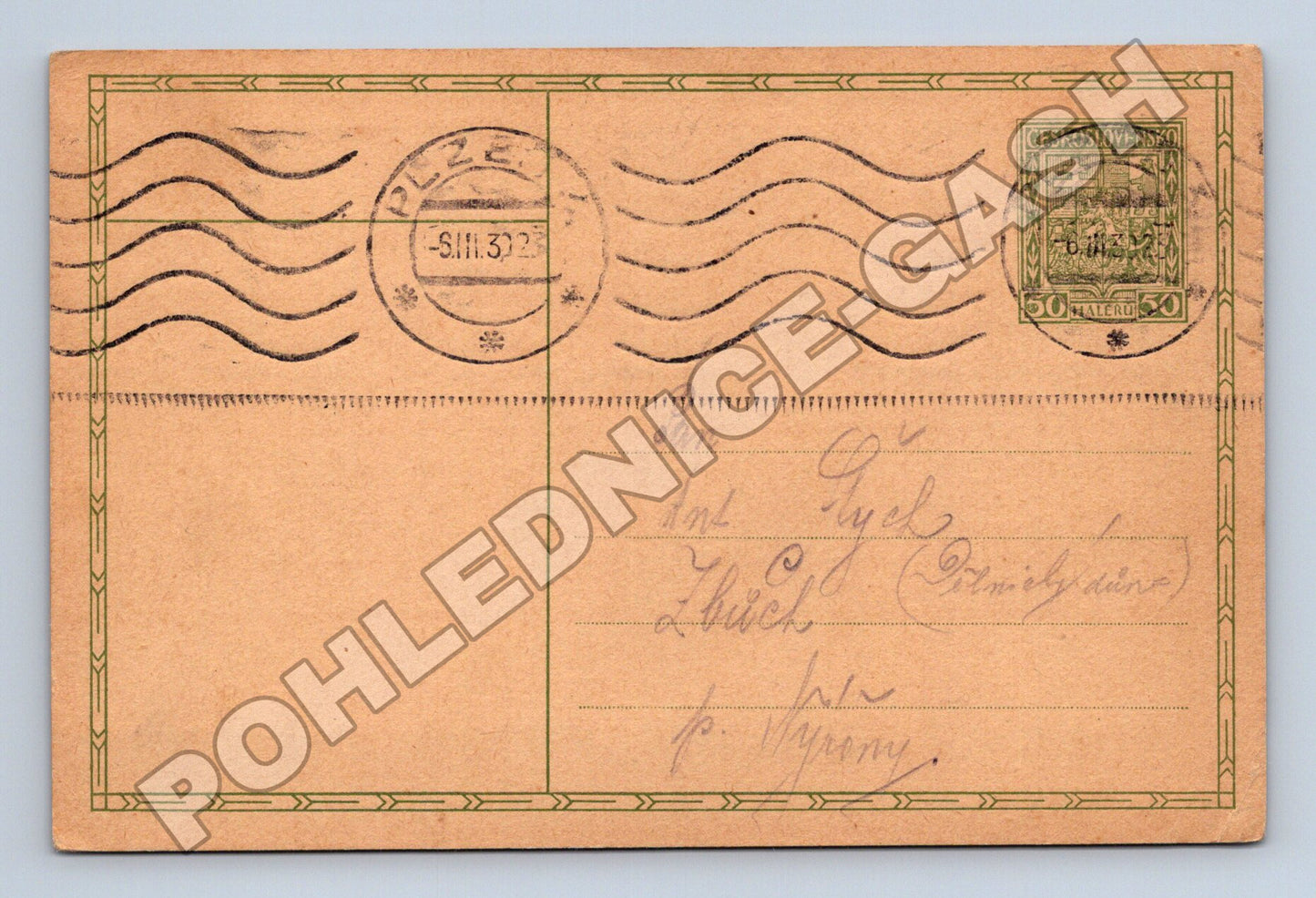 Pohlednice Plzeň s pošt. razítkem 1937 (M37924)