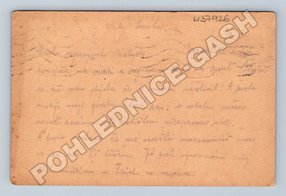 Pohlednice Plzeň, prázdná přední strana 1935 (M37926)