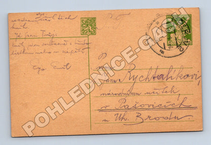 Pohlednice psaná dopisem Bílovice 1926 (M37932)
