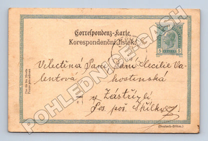 Pohlednice Kroměříž korespondenční lístek 1899 (M37933)