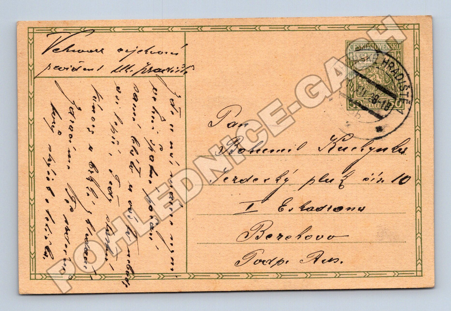 Pohlednice textová Uherské Hradiště 1938 (M37940)