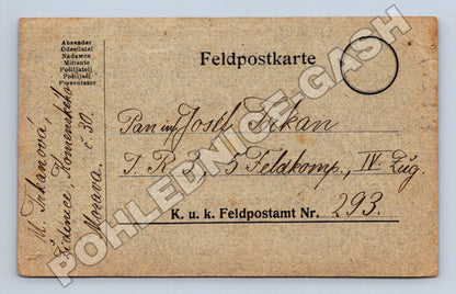 Pohlednice Židenice Morava polní pošta 1917 (M37947)