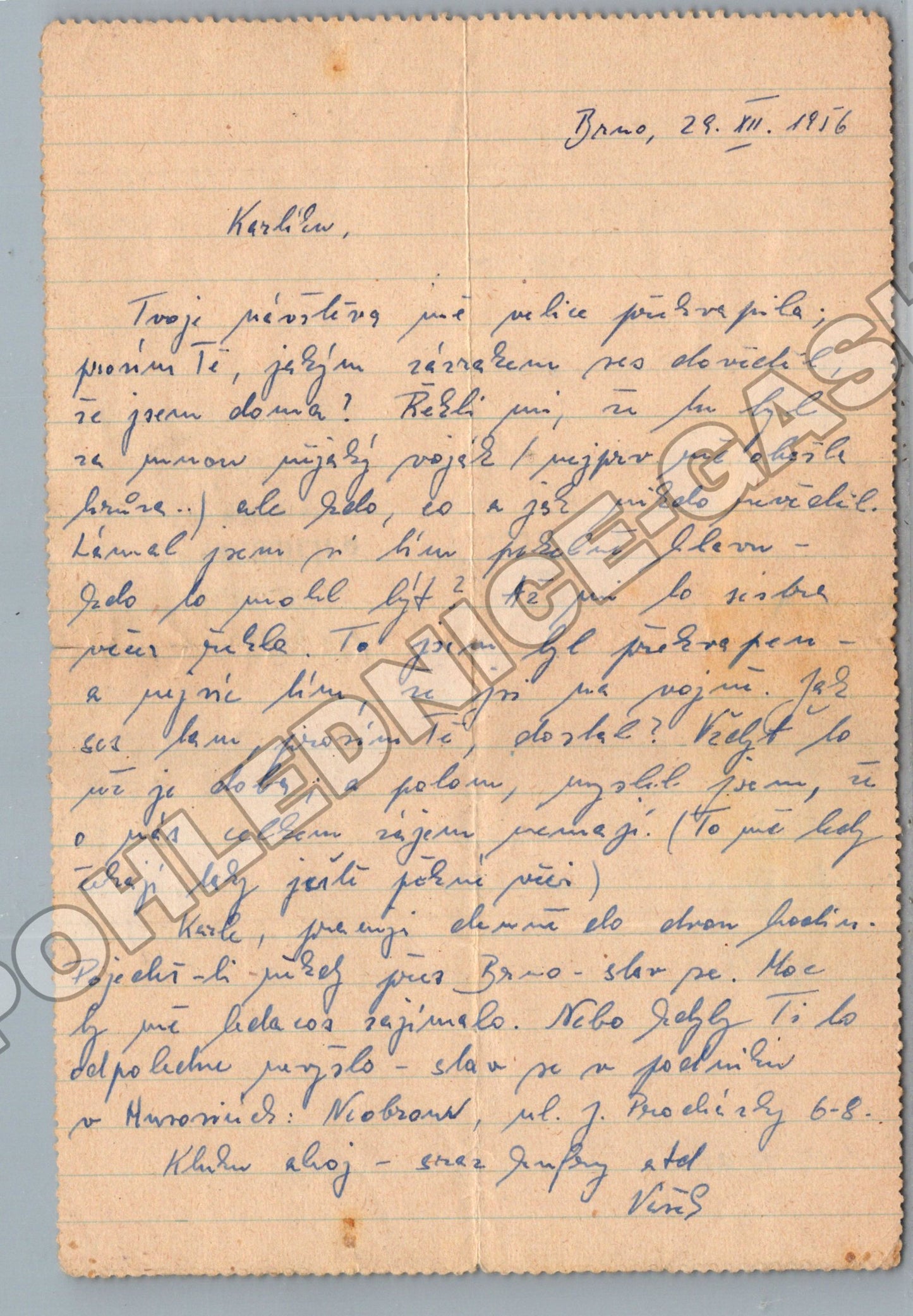 Pohlednice Brno dopisní 1956 (M37948)