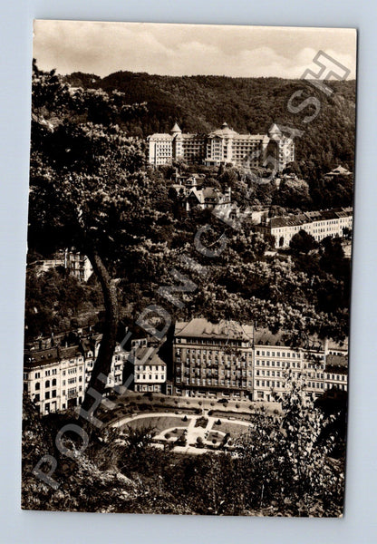 Pohlednice Karlovy Vary Leninovo náměstí od Jeleního skoku (M37986)