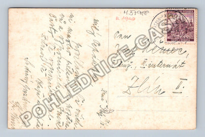 Pohlednice Zruč nad Sázavou celkový pohled 1940 (M37988)