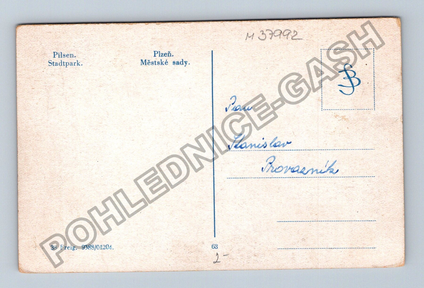 Pohlednice Plzeň Městské sady (M37992)