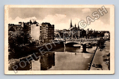 Pohlednice Plzeň Wilsonův most a muzeum 1936 (M37997)