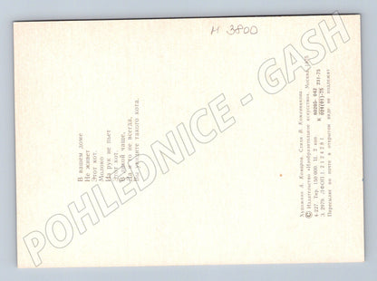 Pohlednice divoká kočka na větvi (M3800)