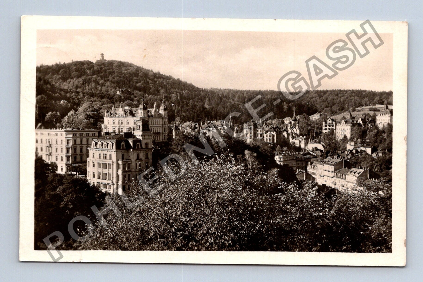 Pohlednice Karlovy Vary panoramata města 1952 (M38019)