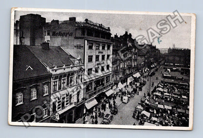 Pohlednice Plzeň ulice s trhem 1939-45 (M38022)