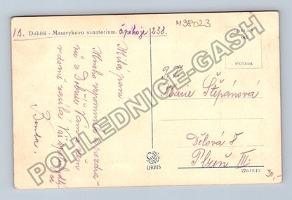 Pohlednice Dobříš Masarykovo sanatorium (M38023)