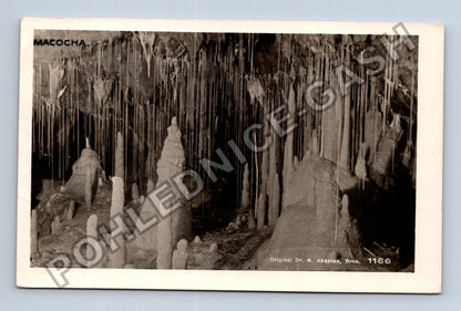 Pohlednice Macocha jeskyně stalagmity stalaktity 1936 (M38024)