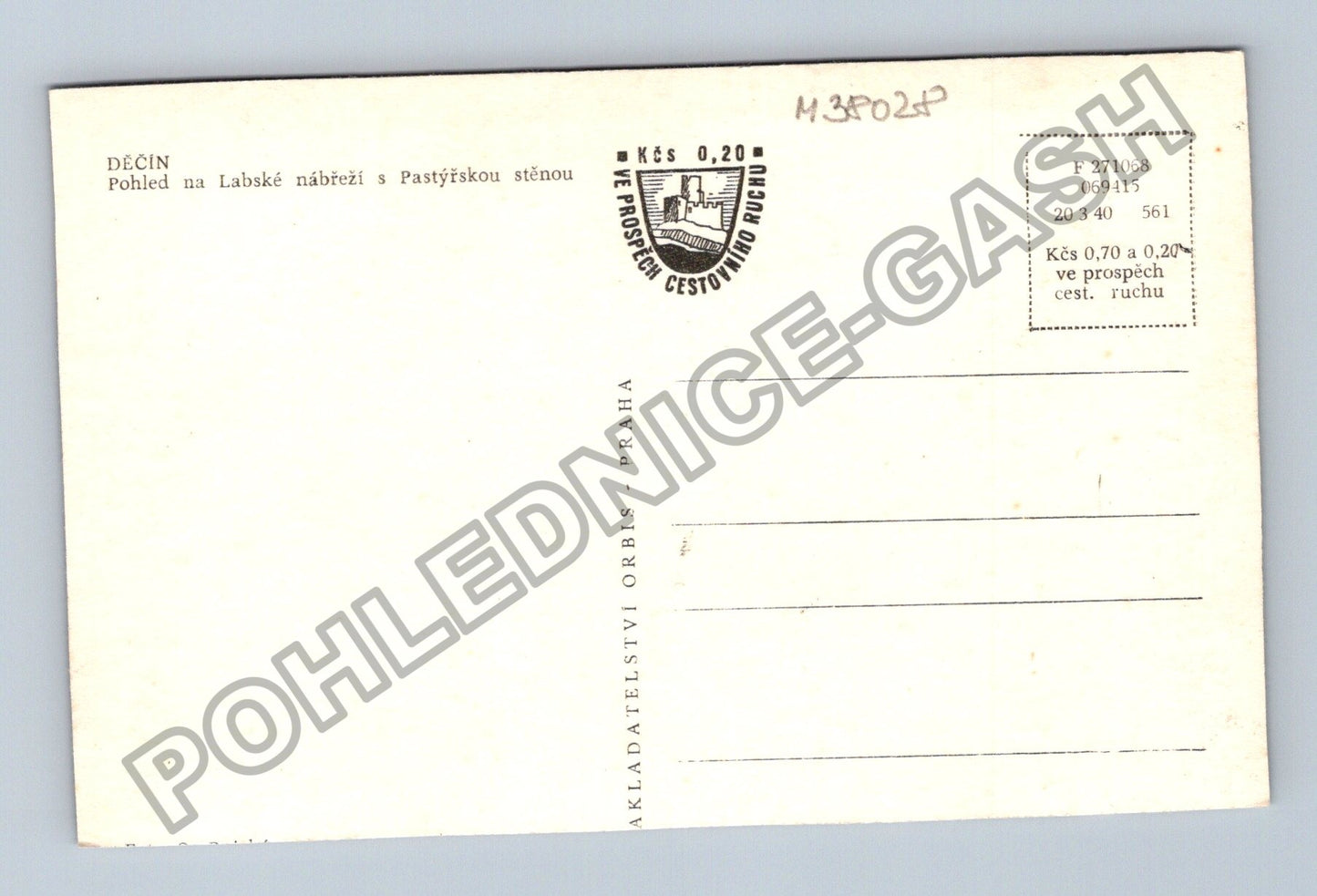 Pohlednice Děčín Labské nábřeží s Pastýřskou stěnou (M38028)