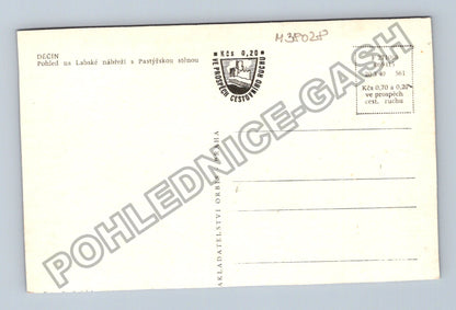 Pohlednice Děčín Labské nábřeží s Pastýřskou stěnou (M38028)