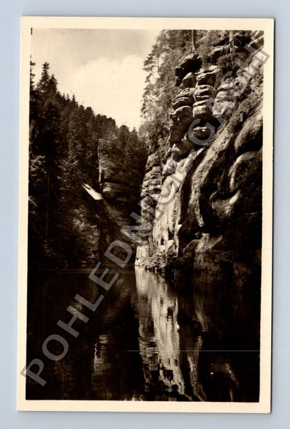 Pohlednice České Švýcarsko Soutěska J. Ďuriše Jezero nad (M38032)
