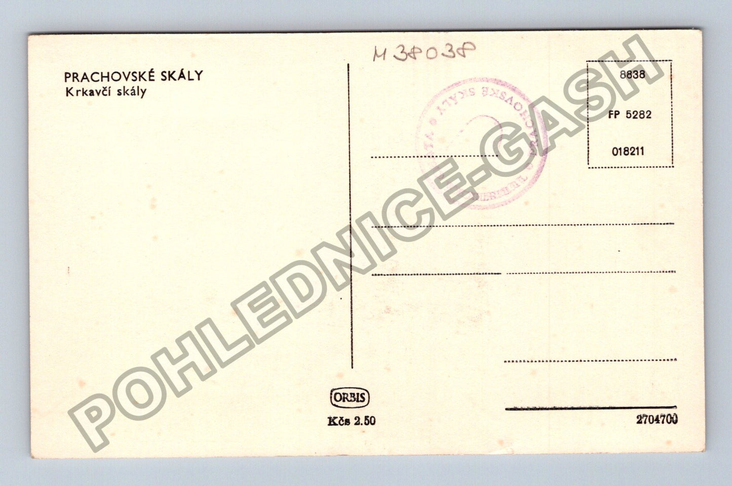 Pohlednice Prachovské skály Krkavčí skály (M38038)