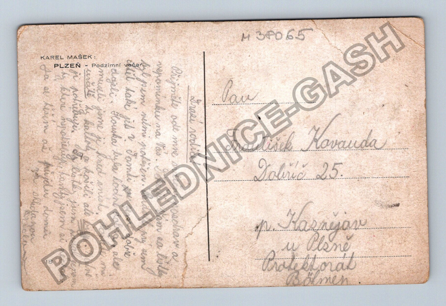 Pohlednice Plzeň Podzimní večer Karel Mašek (M38065)