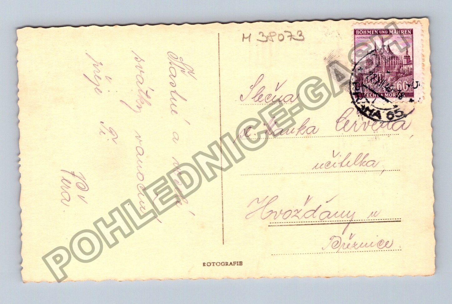 Pohlednice Praha Hradčany zasněžená krajina Vánoce (M38073)