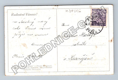 Pohlednice Vánoce narození Ježíše 1941 (M38086)