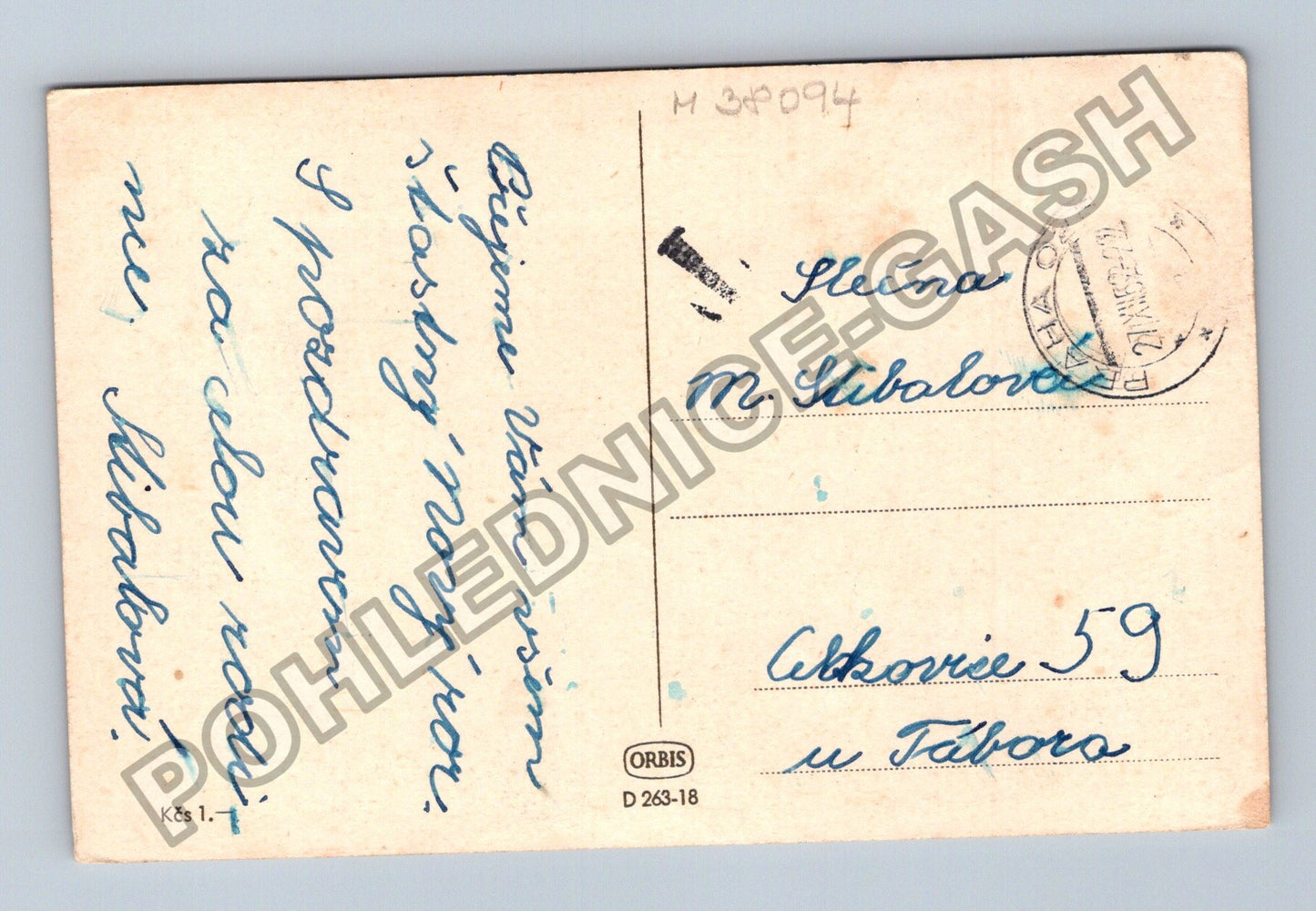 Pohlednice Radostné vánoce zimní krajina sníh stromy (M38094)