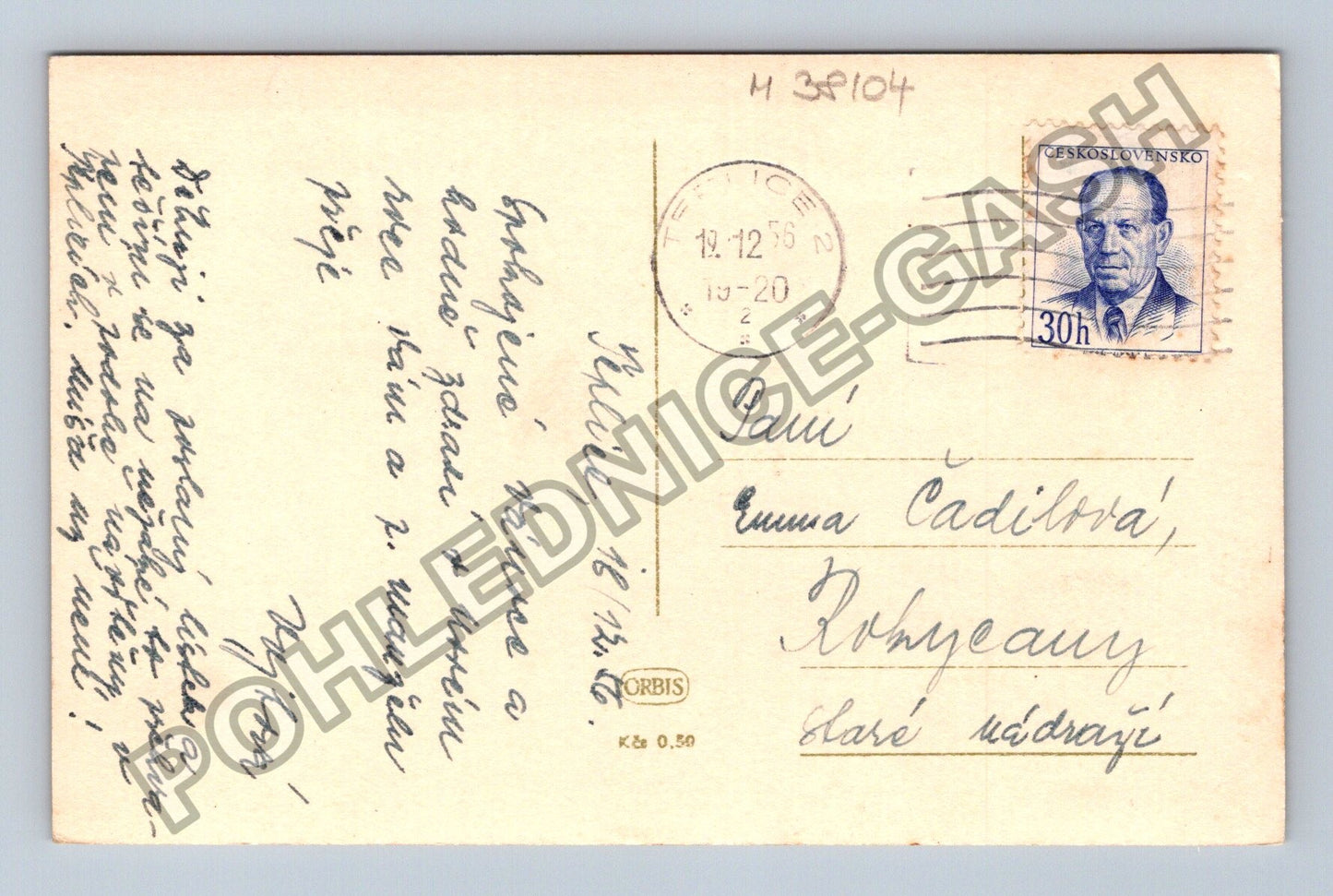 Pohlednice Šťastný Nový rok lyžař sníh Krkonoše (M38104)