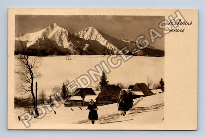 Pohlednice Slovensko Vysoké Tatry Radosné vánoce (M38106)