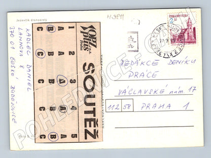 Pohlednice drsnosrstý jezevčík – portrét psa (M3811)