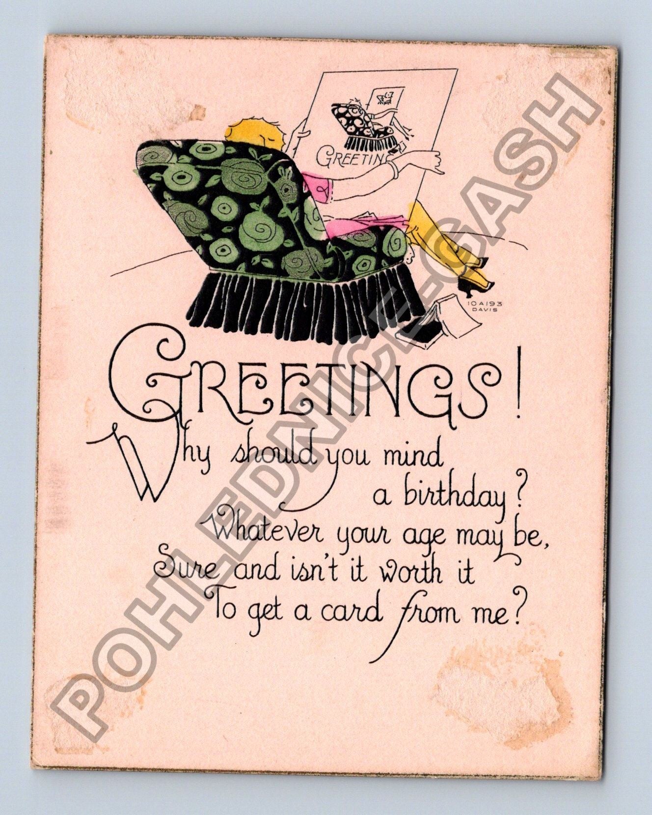Pohlednice Greetings k narozeninám vtipný motiv (M38139)