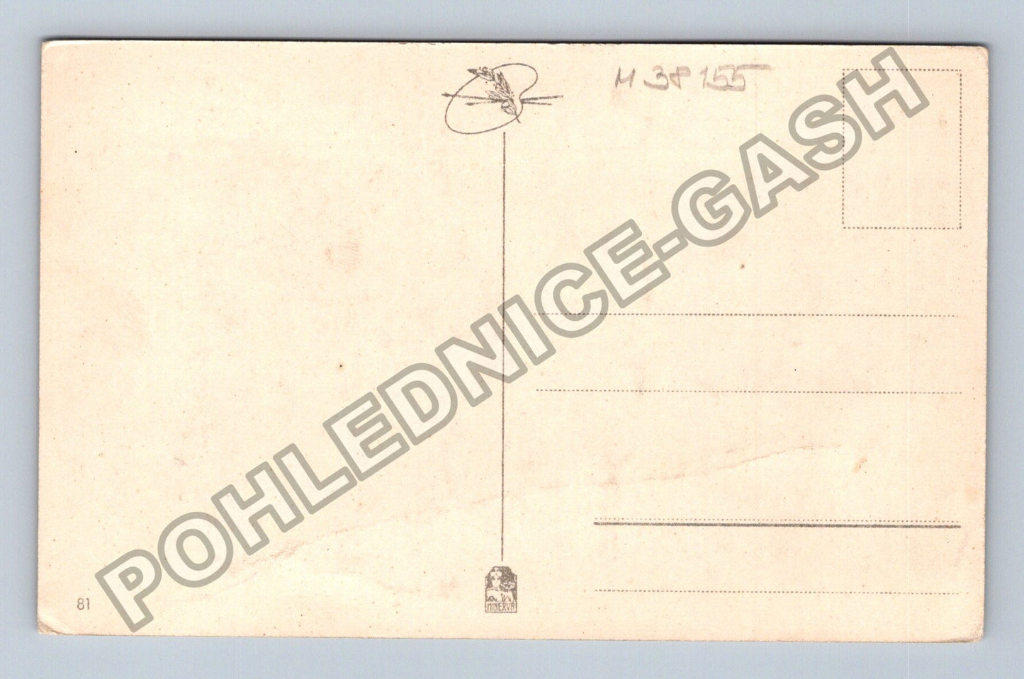 Pohlednice Kytice macešek ve váze (M38155)