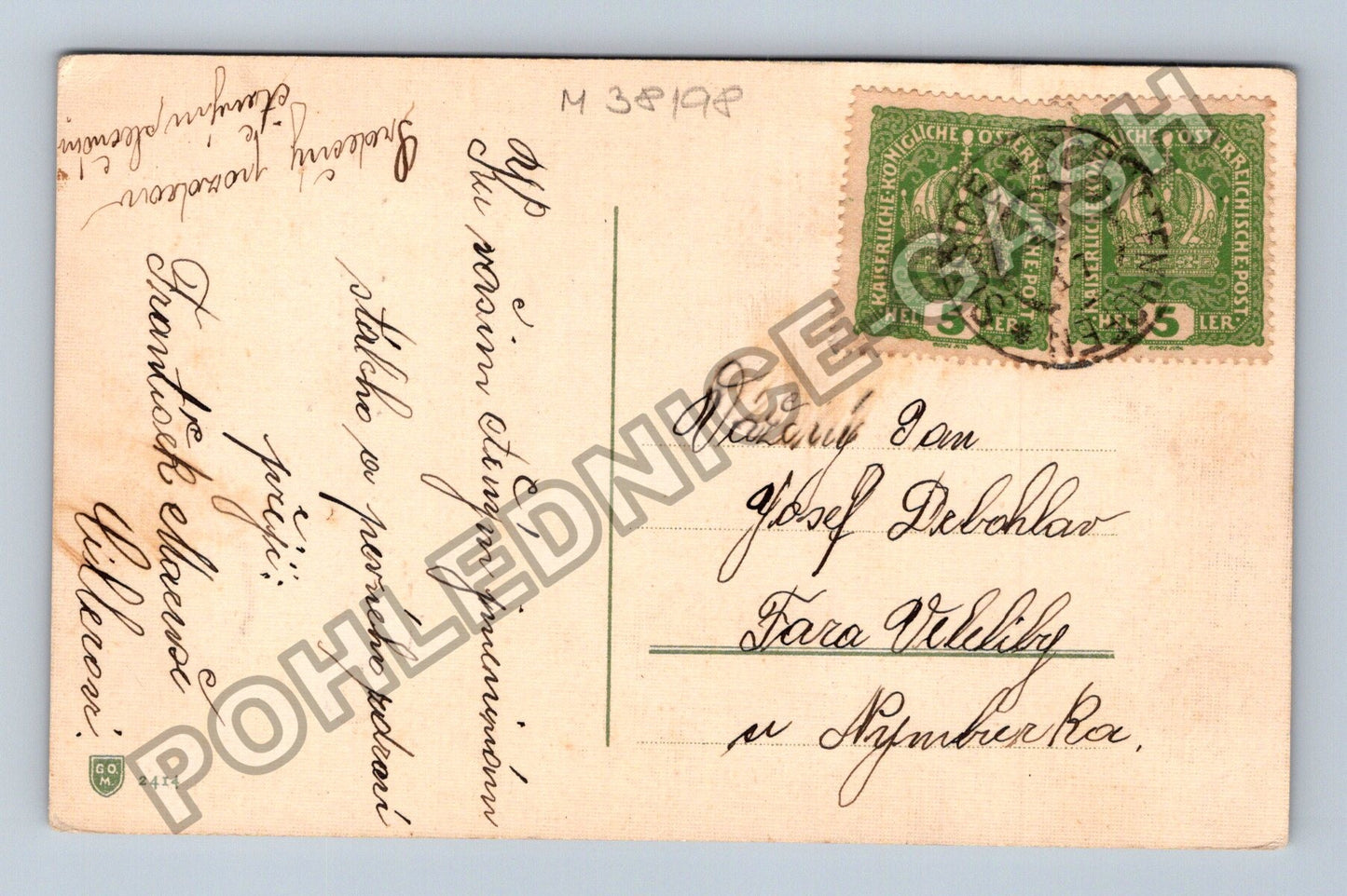 Pohlednice Srdečné přání modré chrpy (M38198)