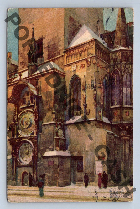 Pohlednice Praha Staroměstské náměstí orloj 1942 (M382)